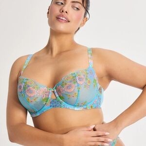 SAVAGE X FENTY 38B FLORAL LACE UNLINED BALCONETTE BRA